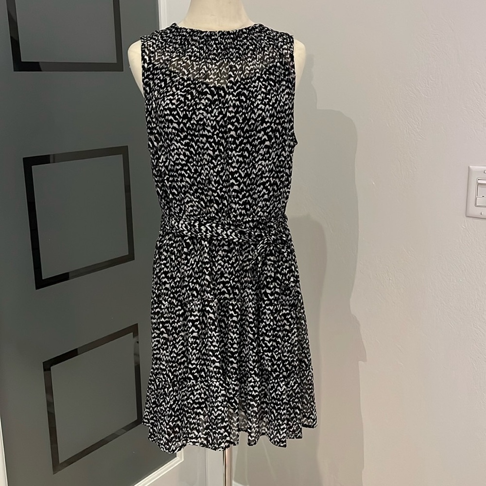 Simple Vera Vera Wang Women's Black/White Pattern Dress